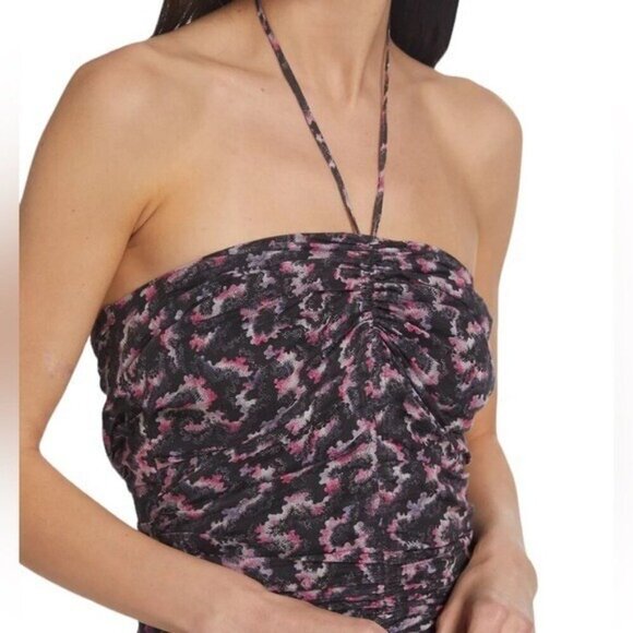 NWT Isabel Marant Etoile Ilanka Ruched Halter Dress Size 40 US 8 - Picture 3 of 12
